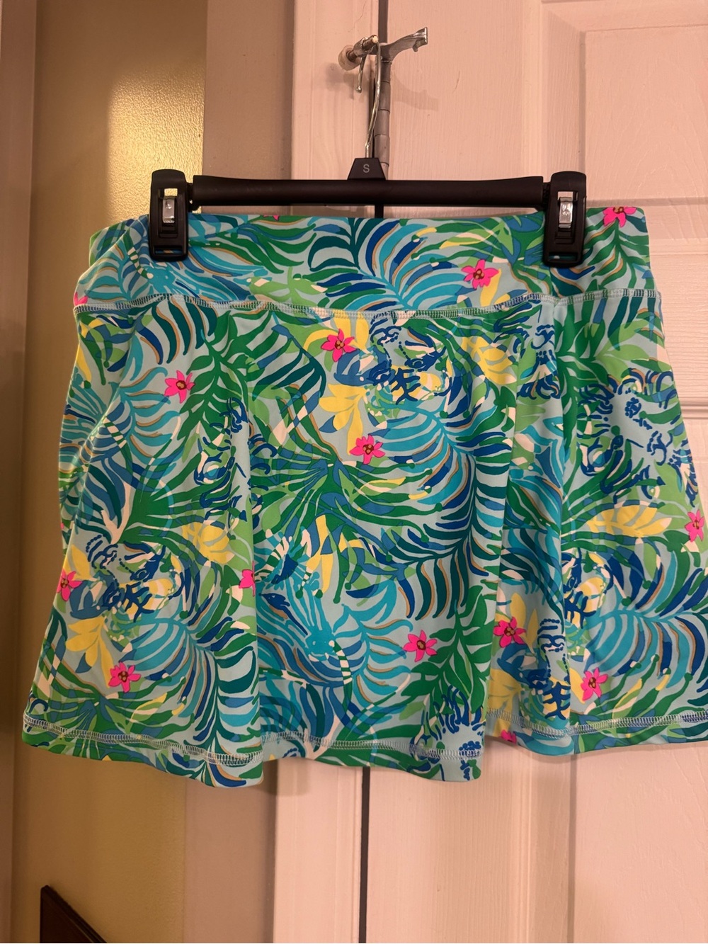 Lilly Pulitzer Via Parigi Tropical Floral Athletic Skirt -Skort Size Large